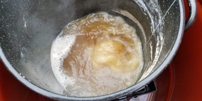 Boiling Maple Sap into Syrup
