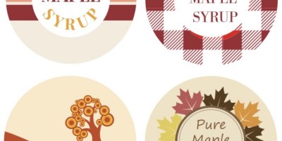 Free Downloadable PDF Maple Syrup Labels