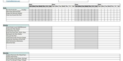 Pool Maintenance Checklist PDF